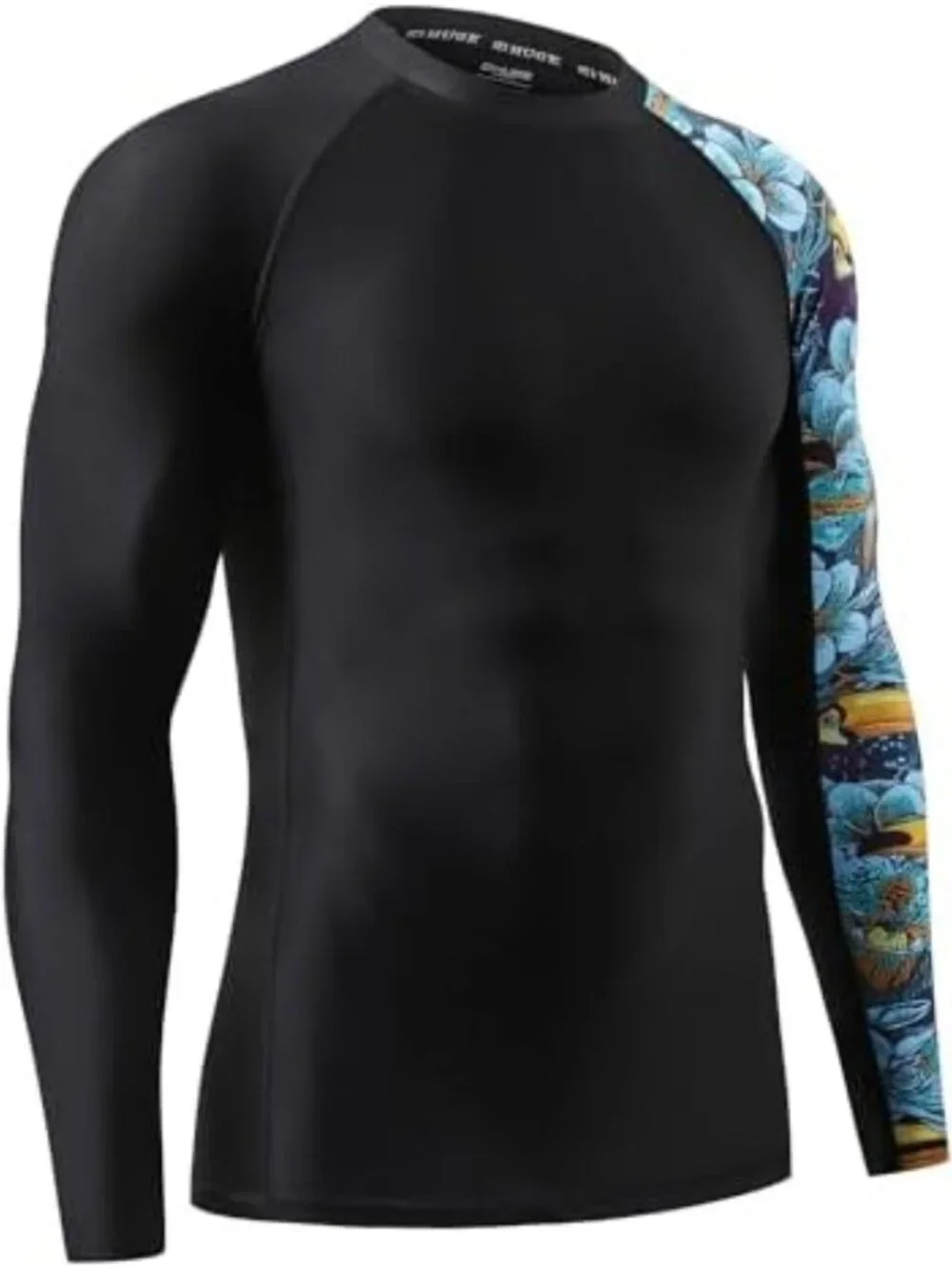 Men's Long Sleeve Rash Guard - UPF 50+ UV Protection, Quick Dry Swim Shirt